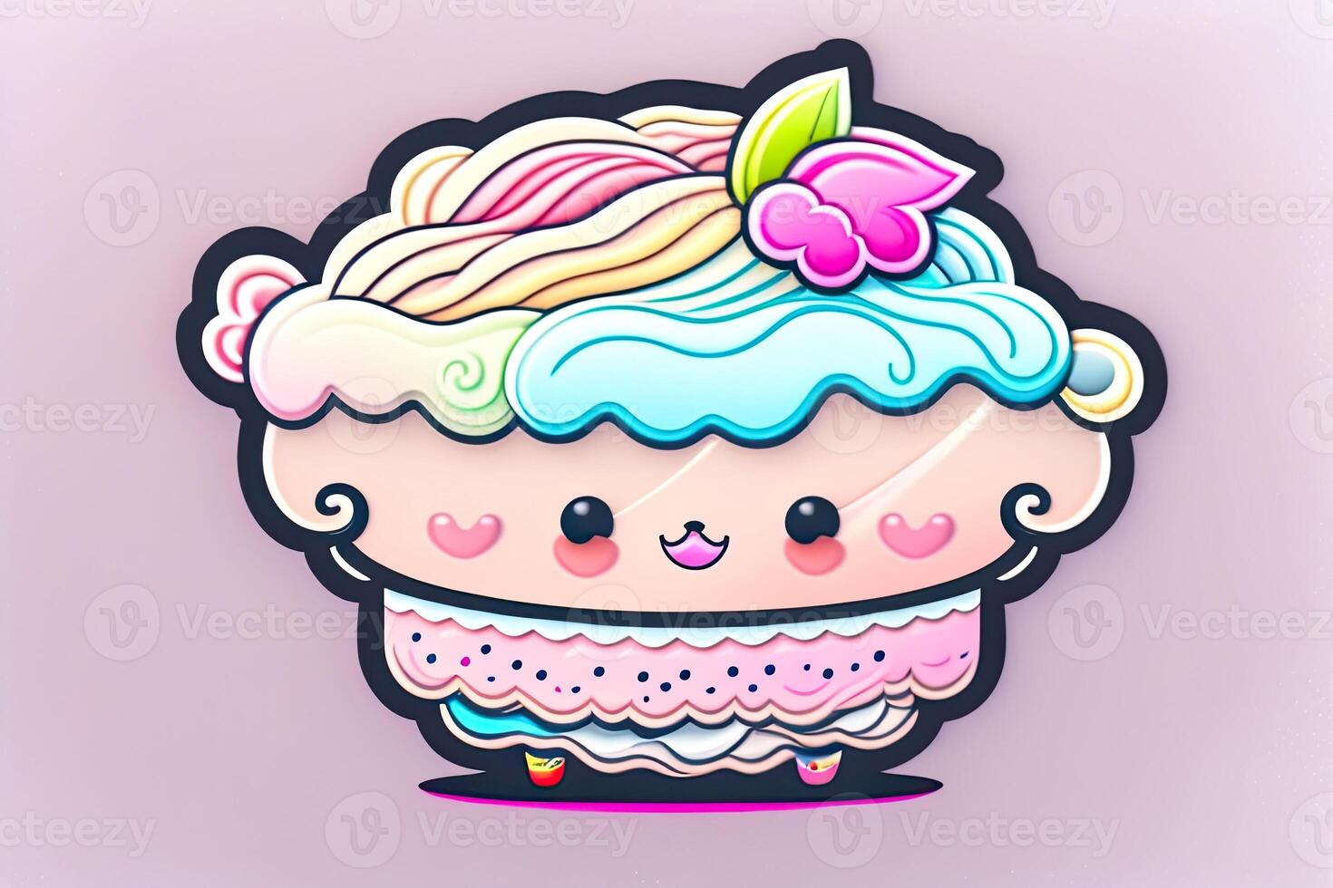 Cute Cupcake Character Design photo