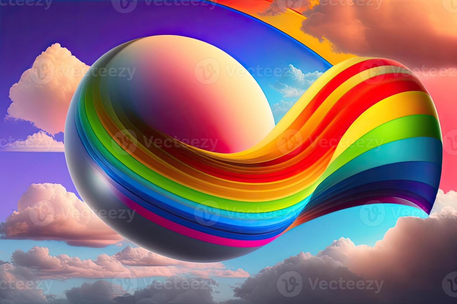 Rainbow Abstract Design Illustration photo