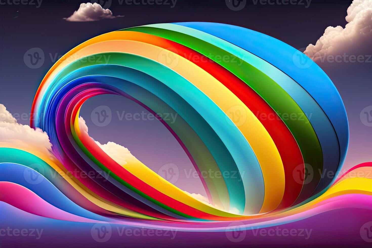 Rainbow Abstract Design Illustration photo