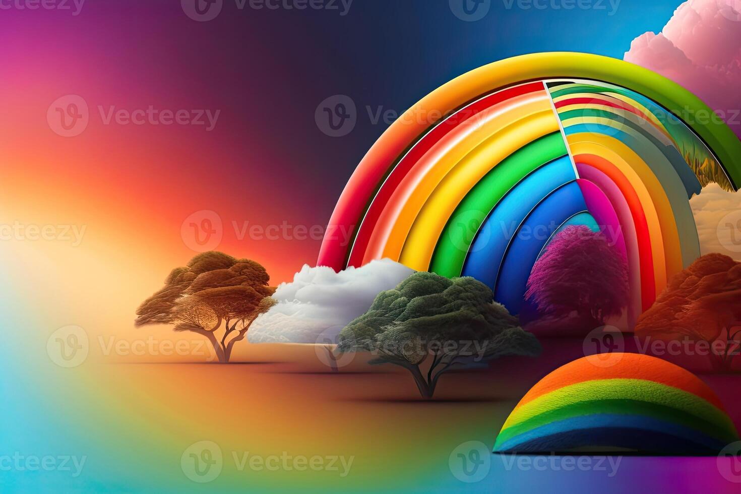 Rainbow Abstract Design Illustration photo