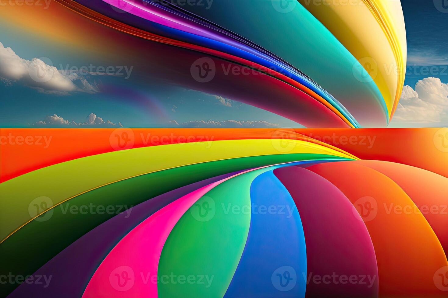 Rainbow Abstract Design Illustration photo