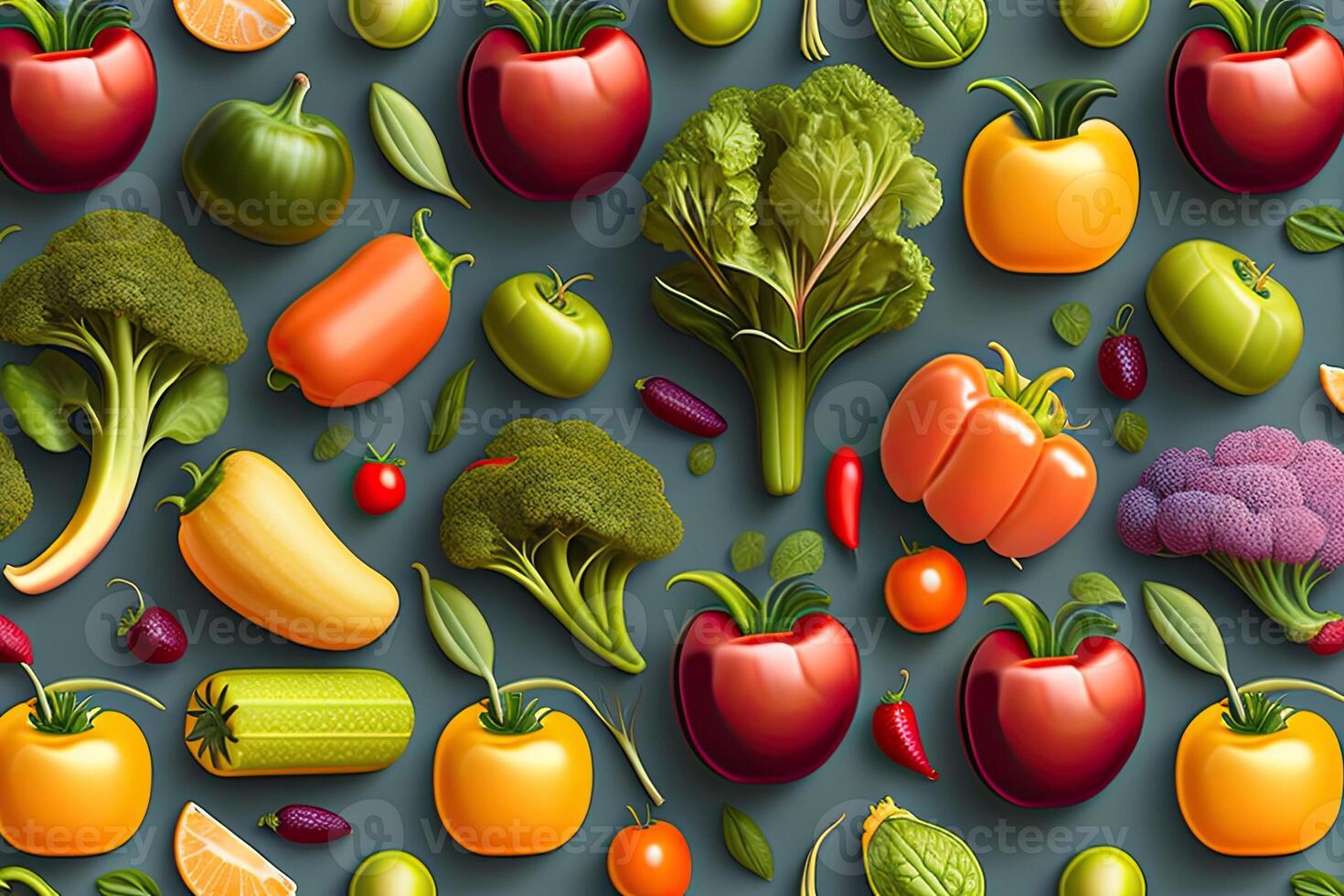 Vegetable Background Flat Lay Pattern photo