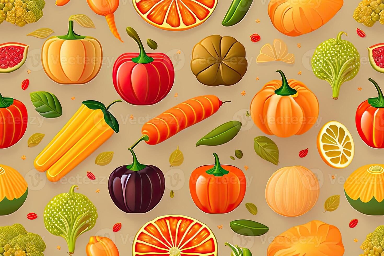 Vegetable Background Flat Lay Pattern photo