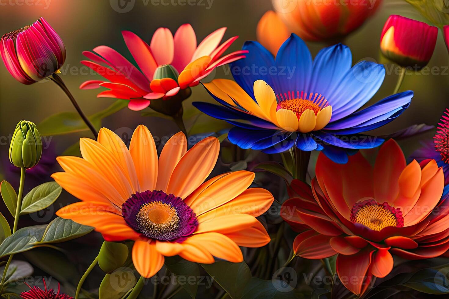 Vibrant Flowers Background Art 25521122 Stock Photo at Vecteezy