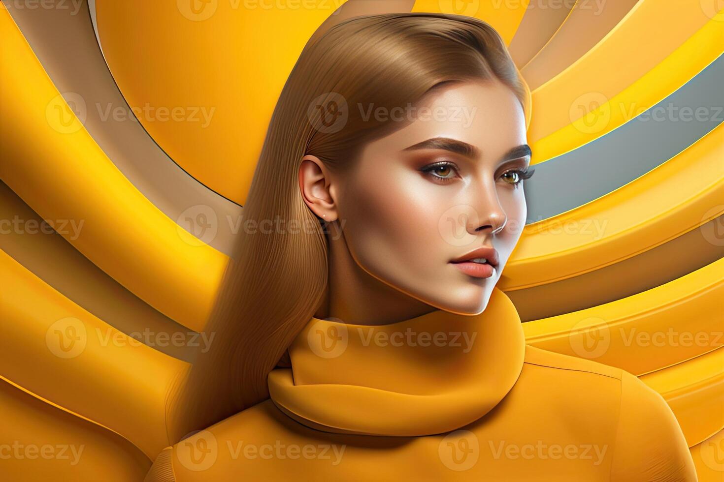 Yellow Abstract Background Illustration Art photo