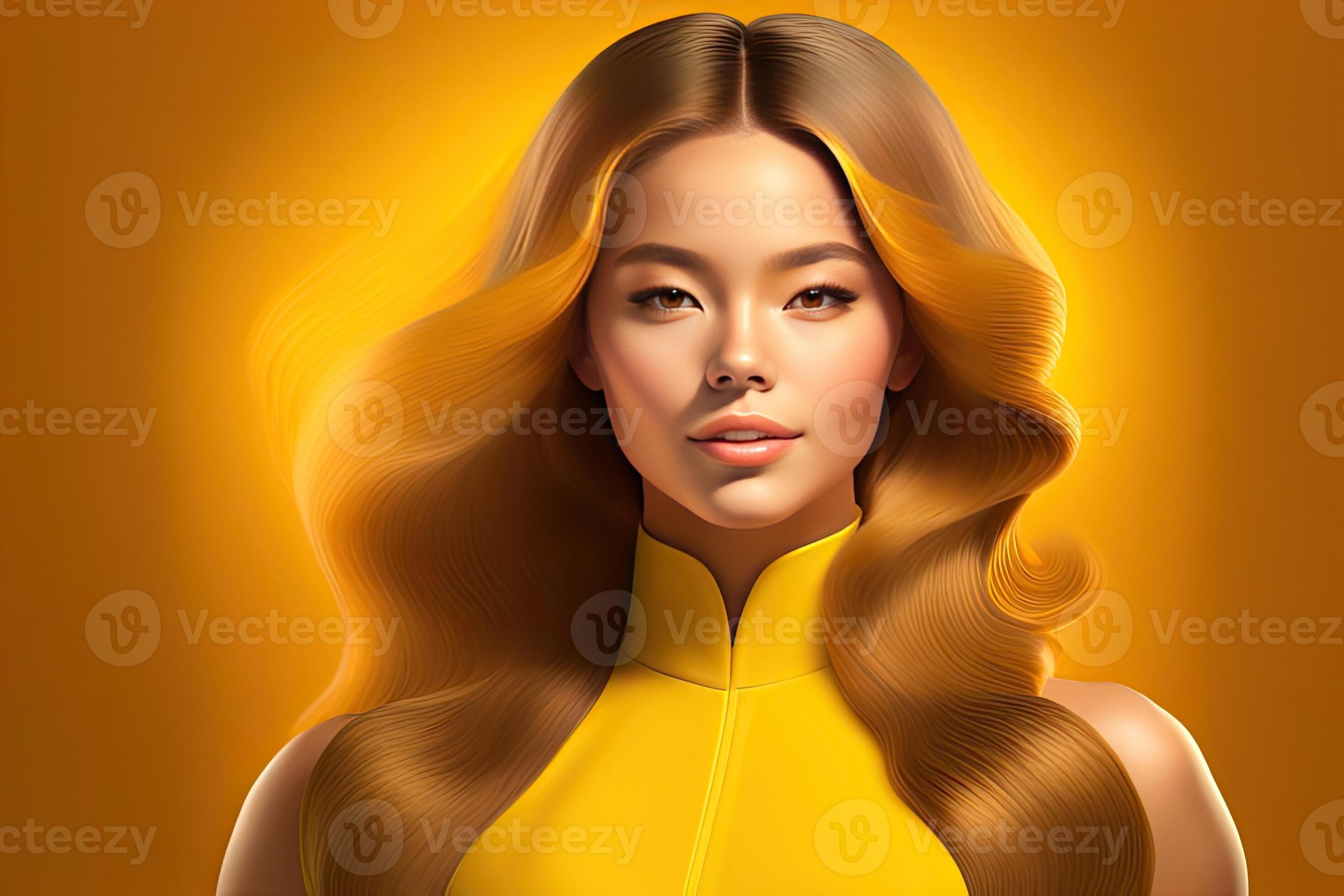 Yellow Abstract Background Illustration Generative AI Art 25521299
