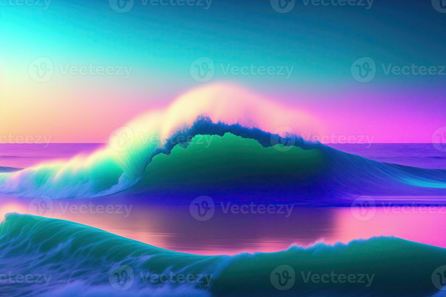 Vaporwave Background Illustration Blue Purple photo