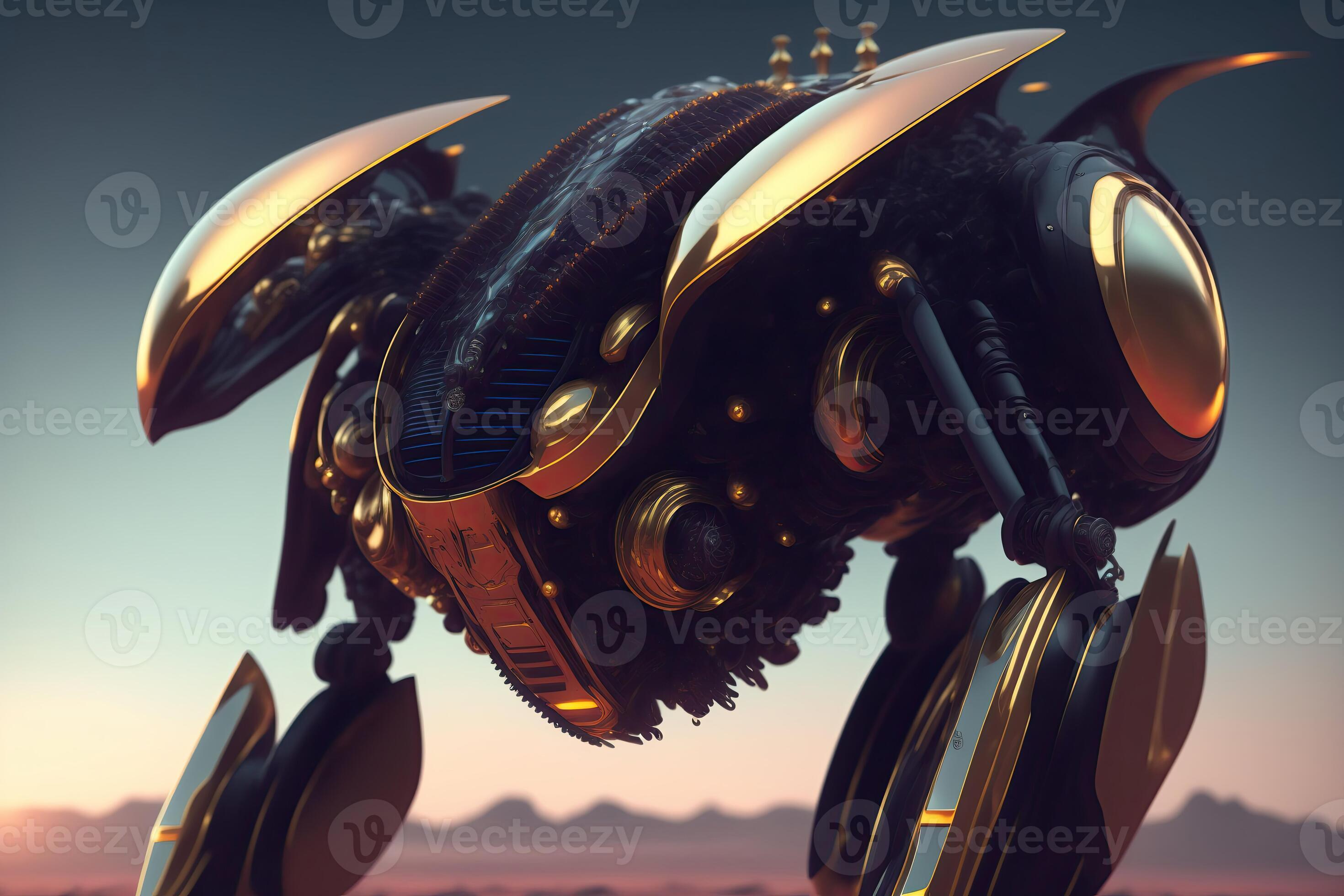 Biomechanic Alien Robot Sci Fi 25521541 Stock Photo at Vecteezy