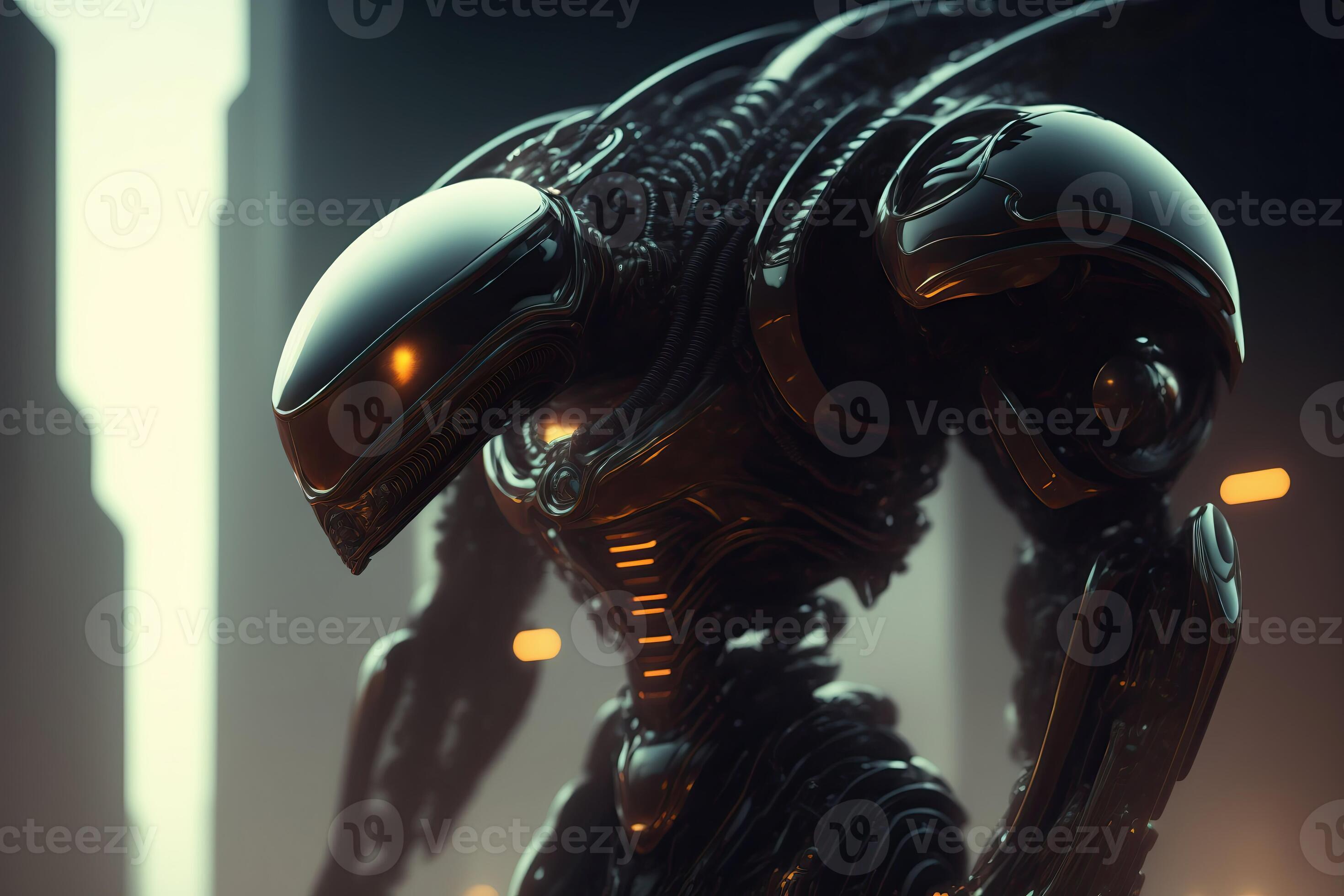 Biomechanic Alien Robot Sci Fi 25521543 Stock Photo at Vecteezy