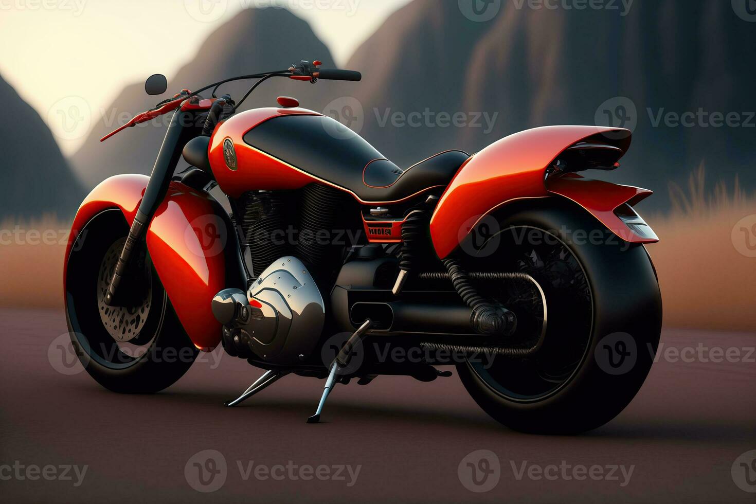 Motorcycle Sport Bike Generative AI photo