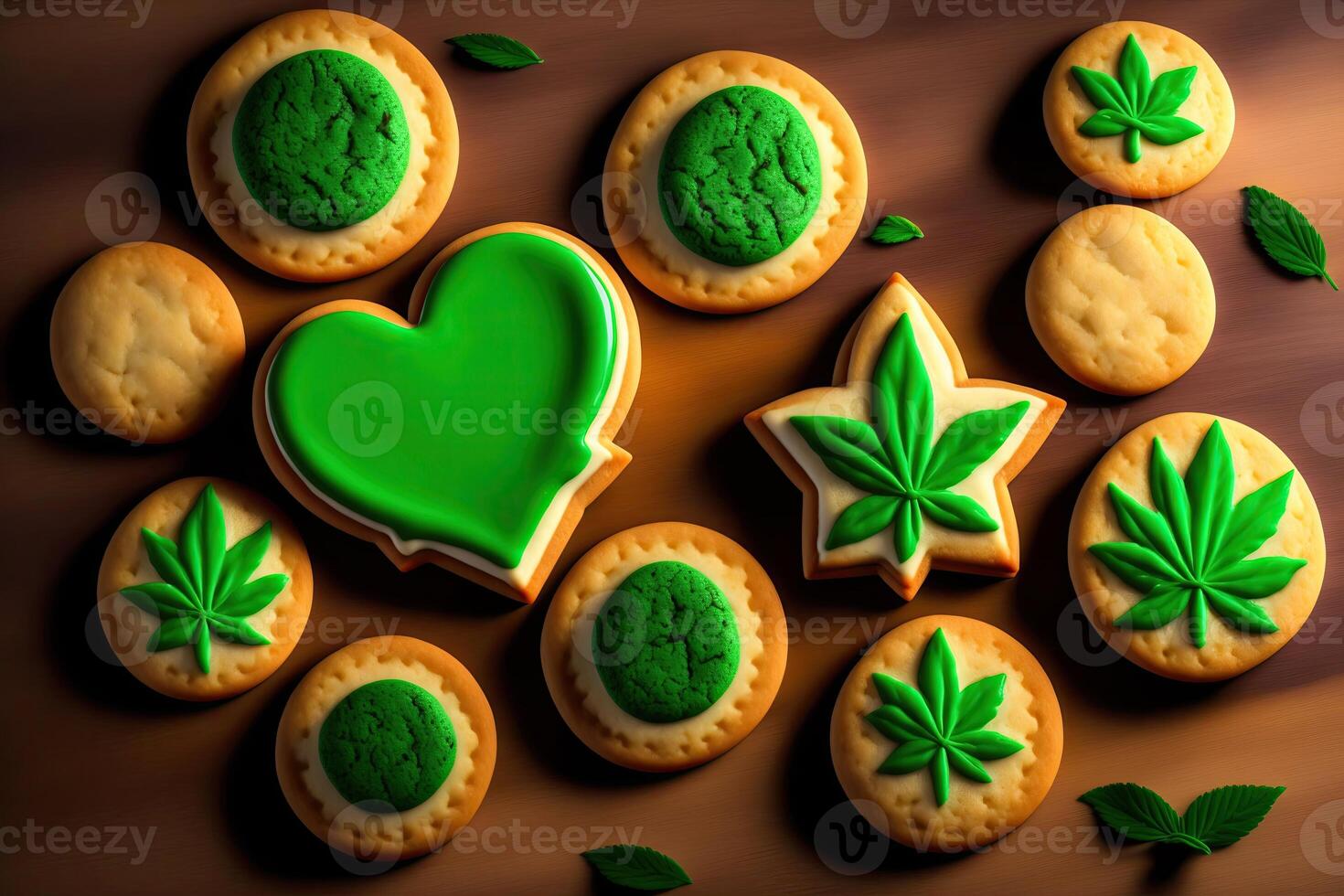 Cannabis Cookie Edibles with Marijuana photo