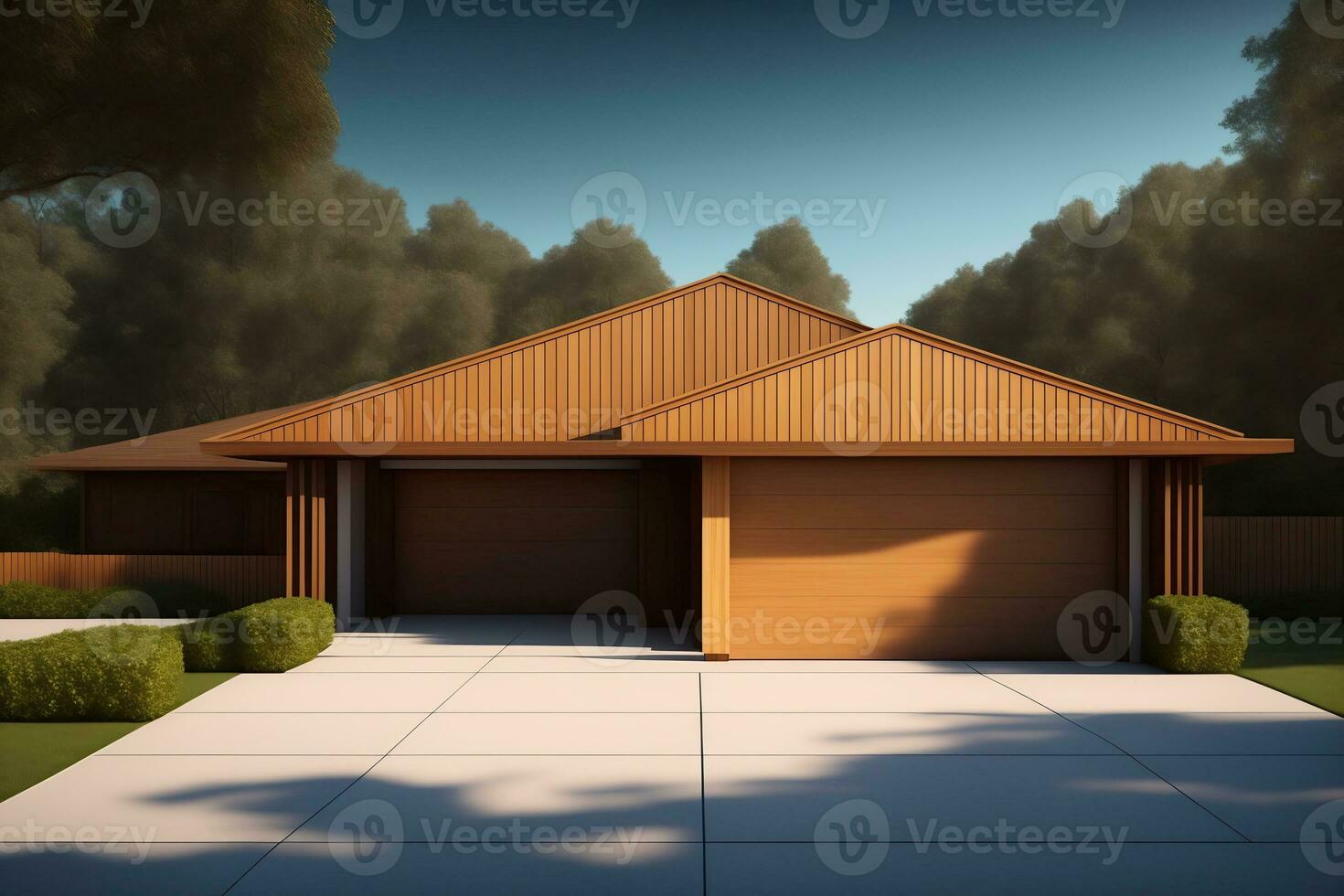 House with Garage Exterior Design photo