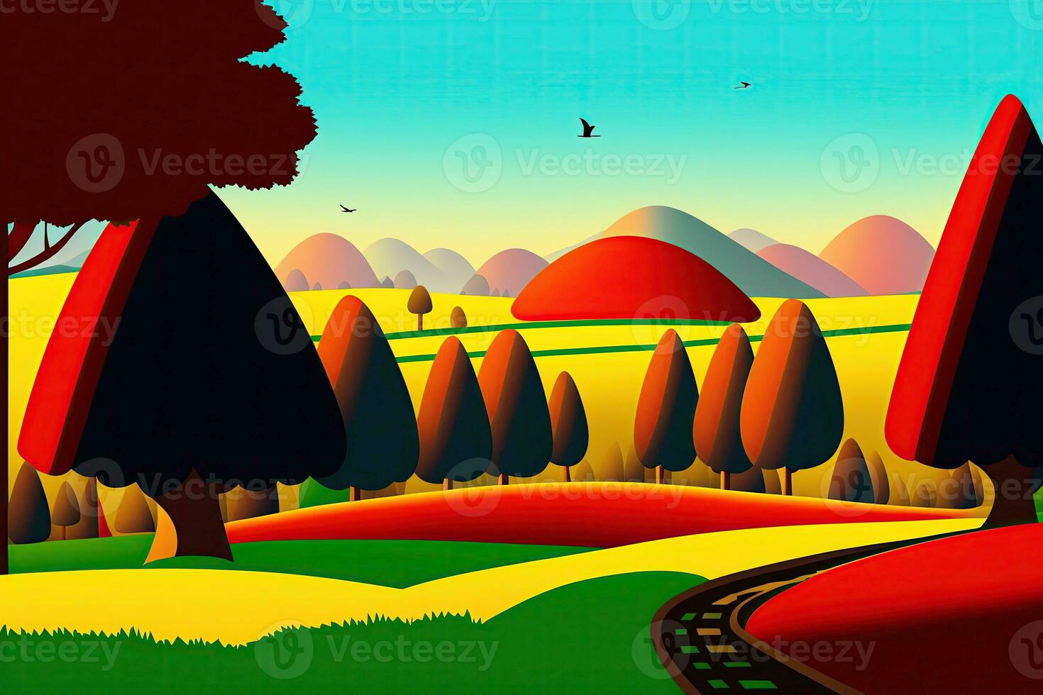 Nature Outdoor Field Landscape Background photo