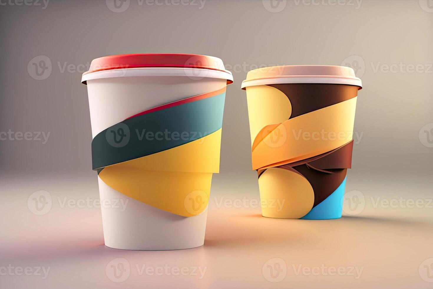 Two Paper Cup Design Generative AI 25521837 Stock Photo at Vecteezy