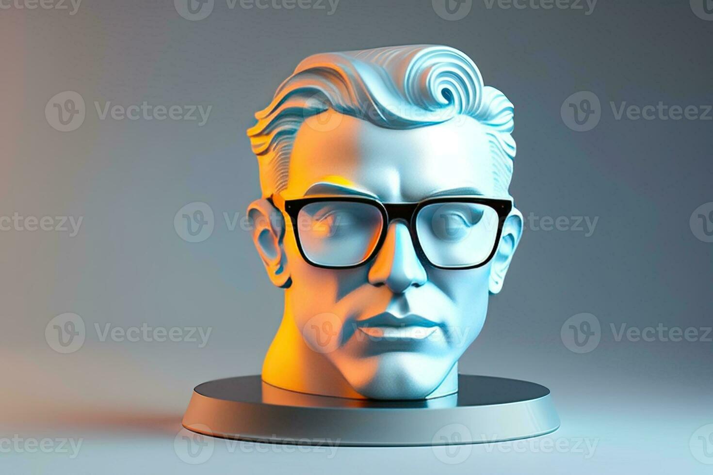 Bust Sculpture Head with Sunglasses photo