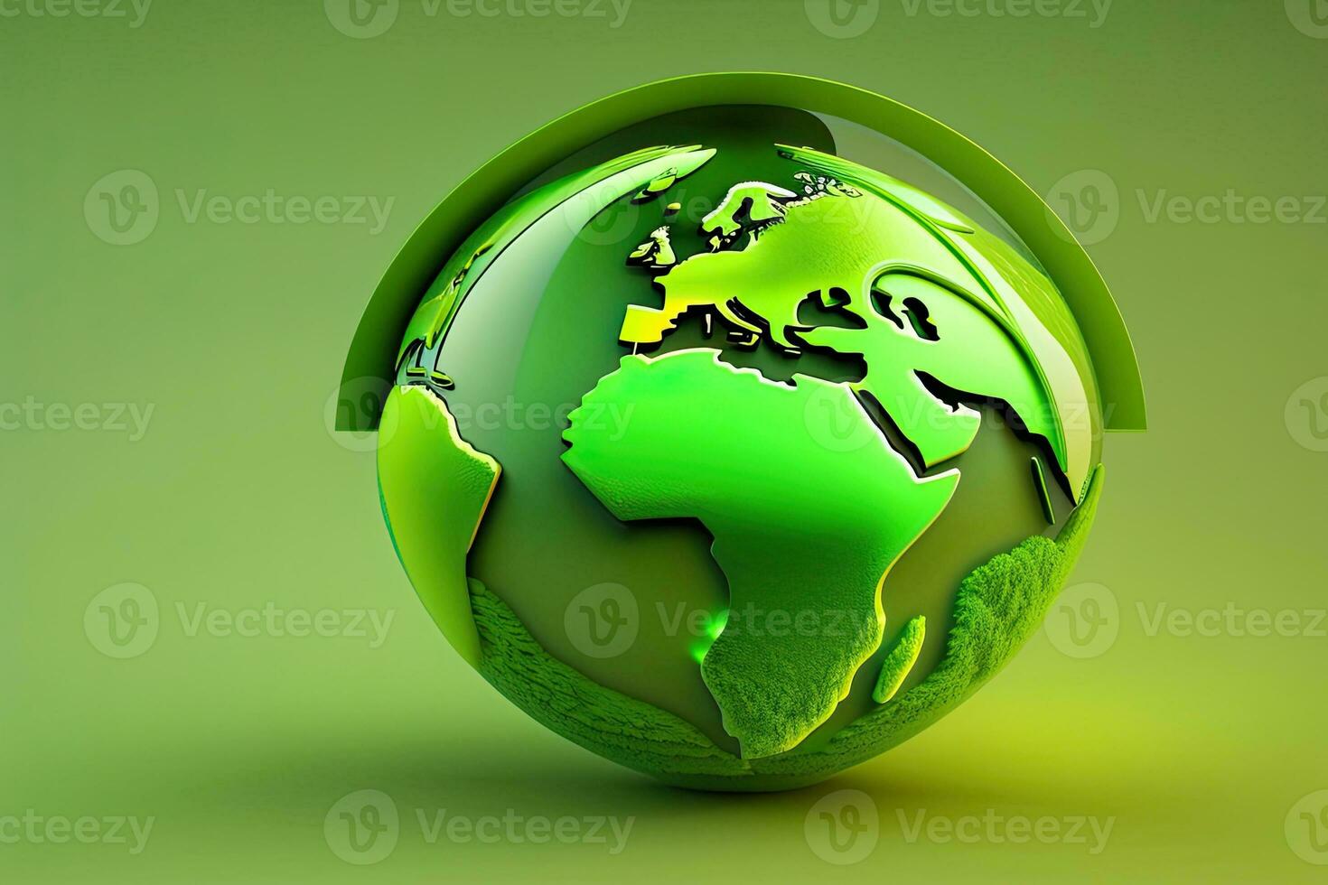 Green Earth Planet Globe Illustration photo