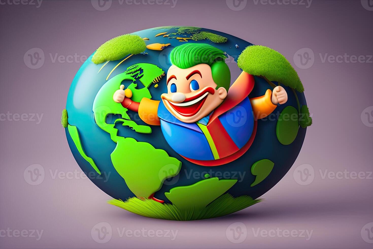 Joker Earth Character Generative AI photo