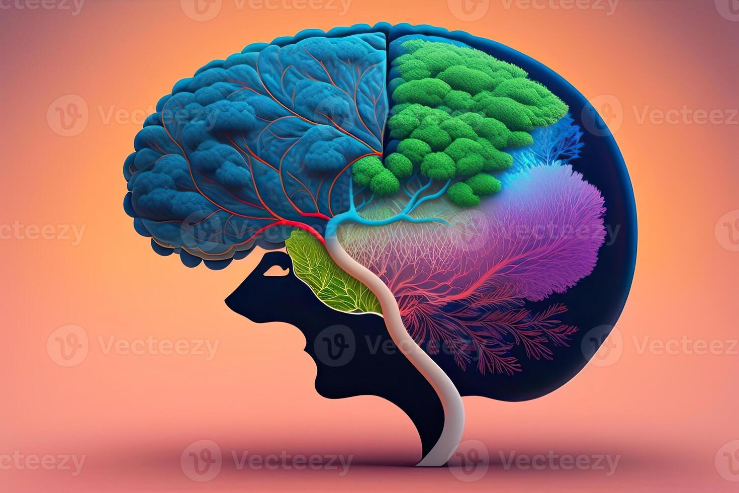 mental salud cerebro generativo ai foto