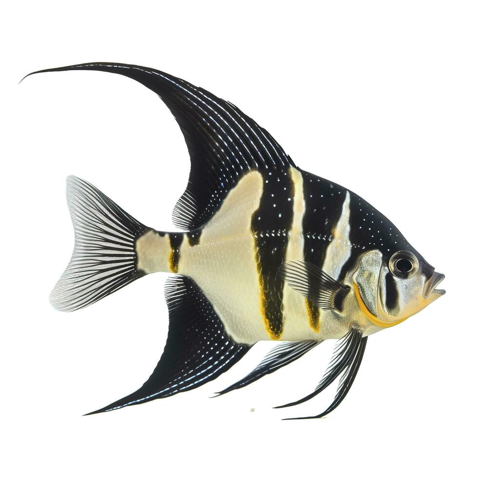 Angelfish isolated on white background, generate ai photo