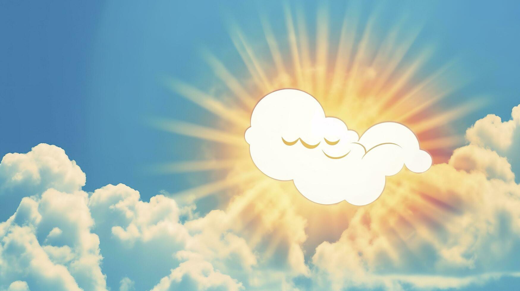 sun with clouds, generate ai photo