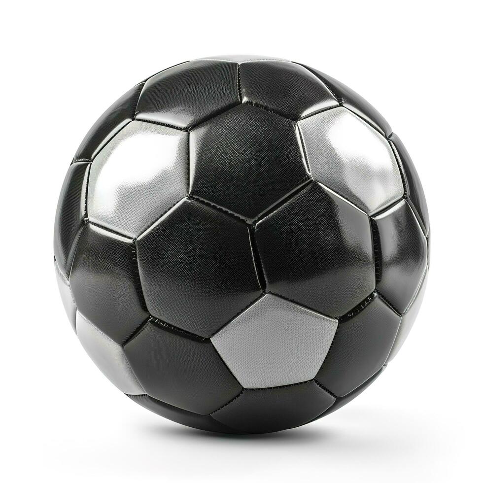 fútbol pelota aislado en blanco fondo, generar ai foto