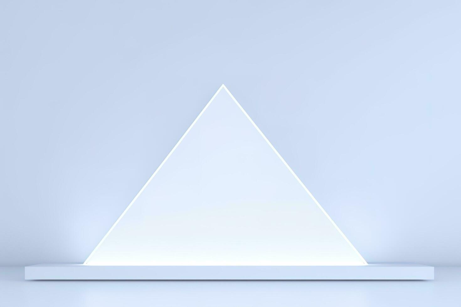 Realistic podium display with neon white lights, Product display background with light frame, White prodium product display with light effect, neon lights background, generate ai photo