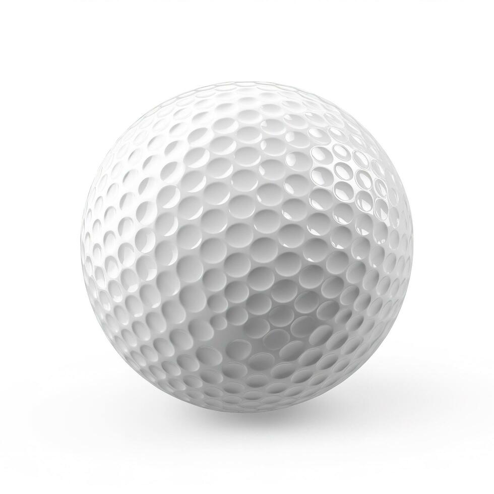 Golf ball isolated on white background, 3d rendering, generate ai photo