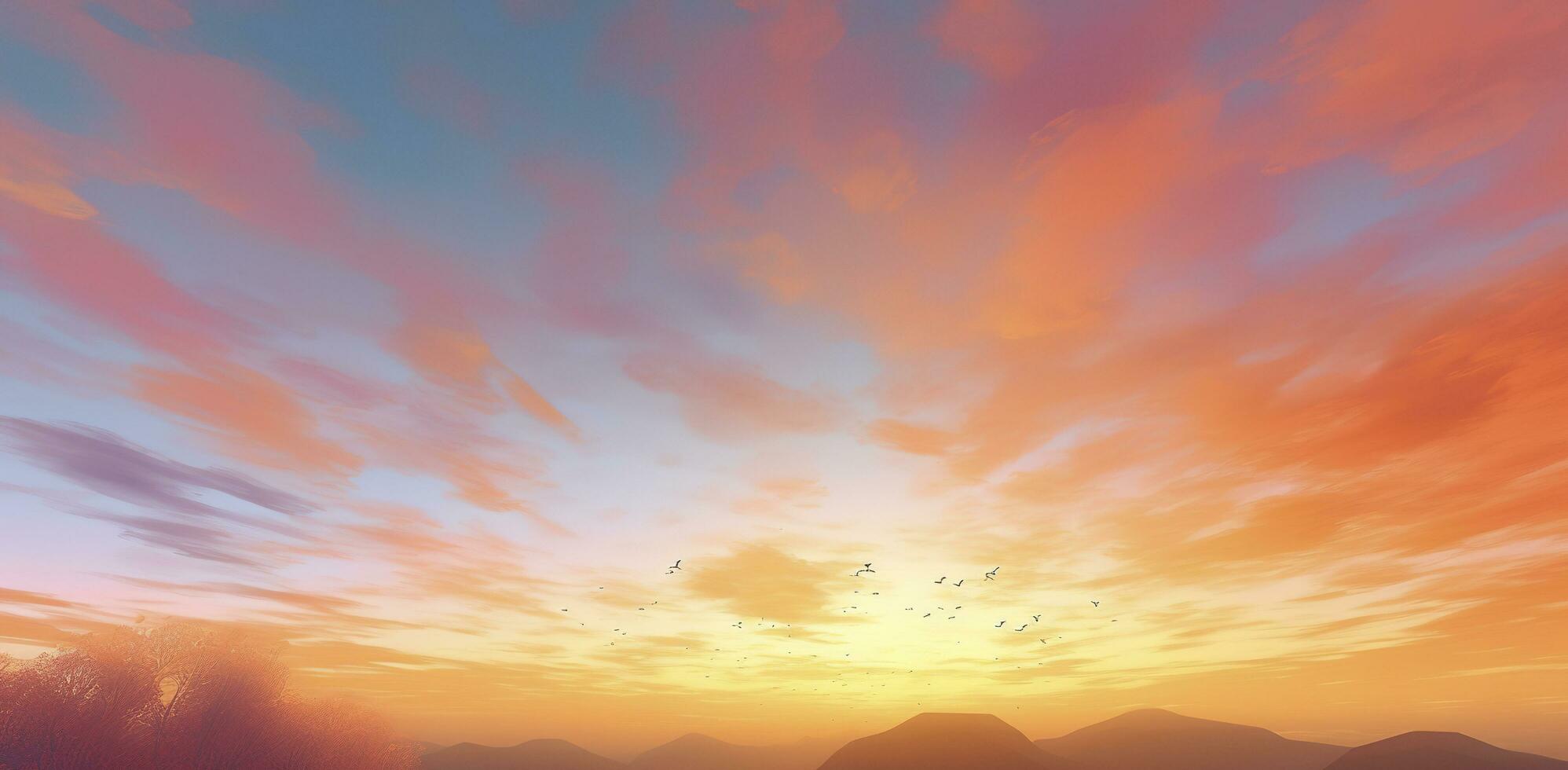 Season concept Sky autumn sunrise background, generate ai photo