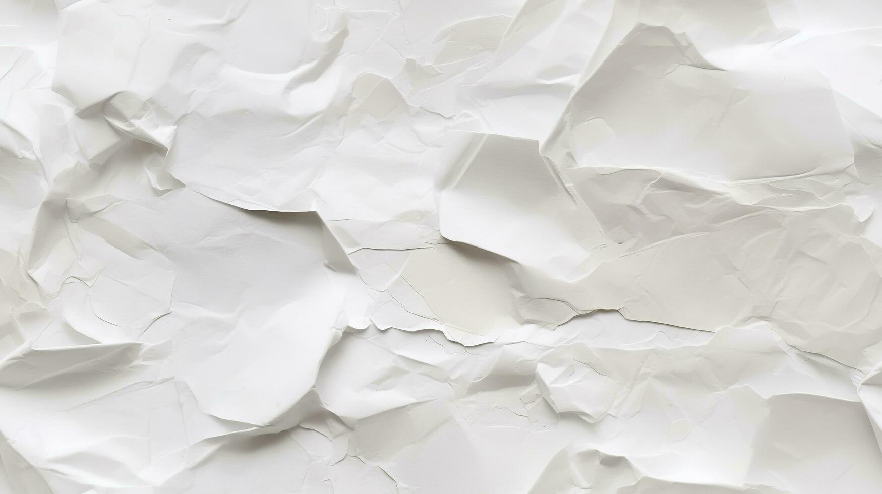 Grunge wrinkled white color paper textured background, generate ai photo