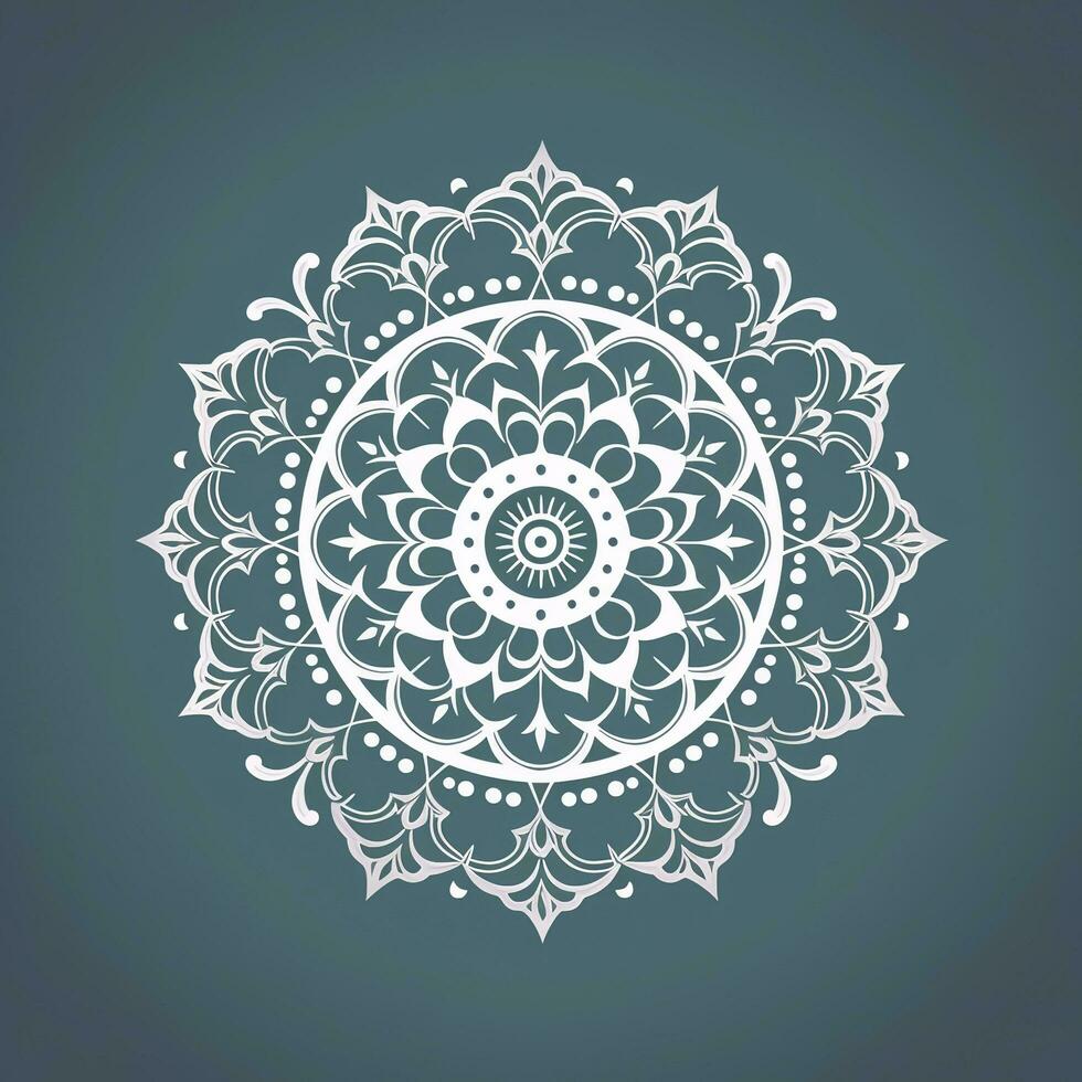 luxury ornamental mandala design background in gold color , generate ai photo
