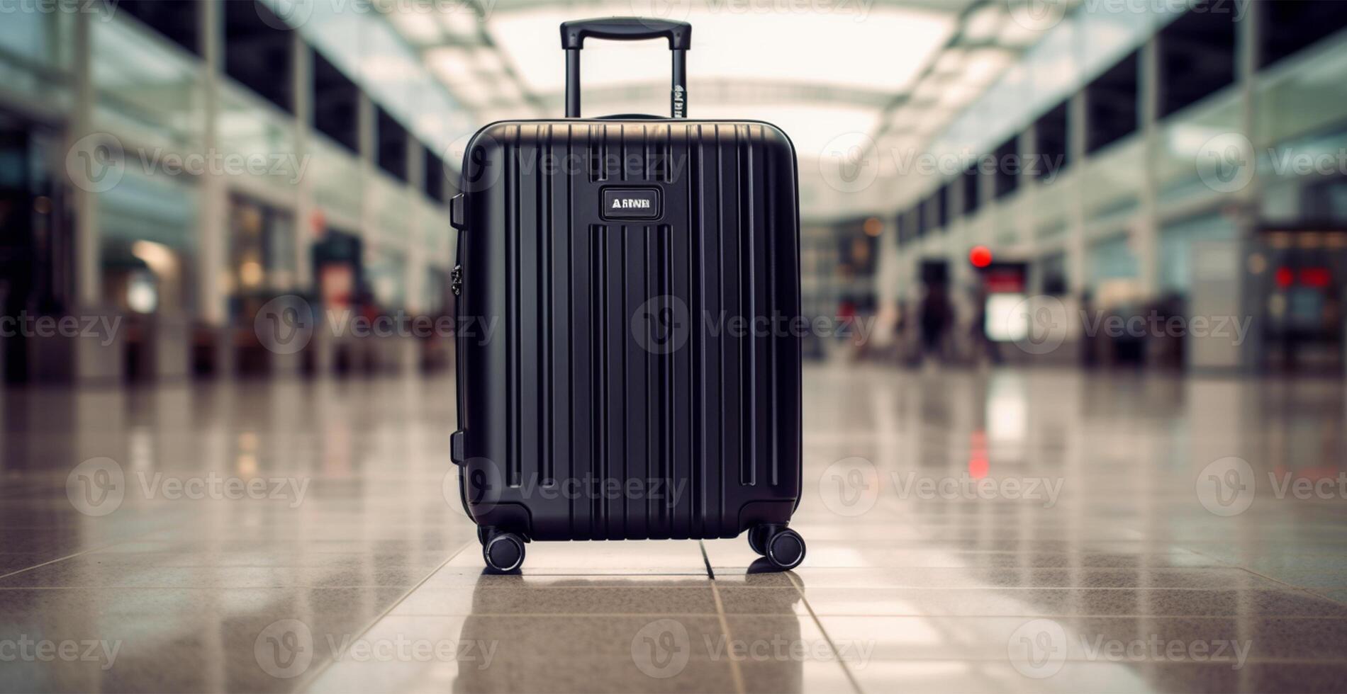 negro maleta, aeropuerto equipaje - ai generado imagen foto