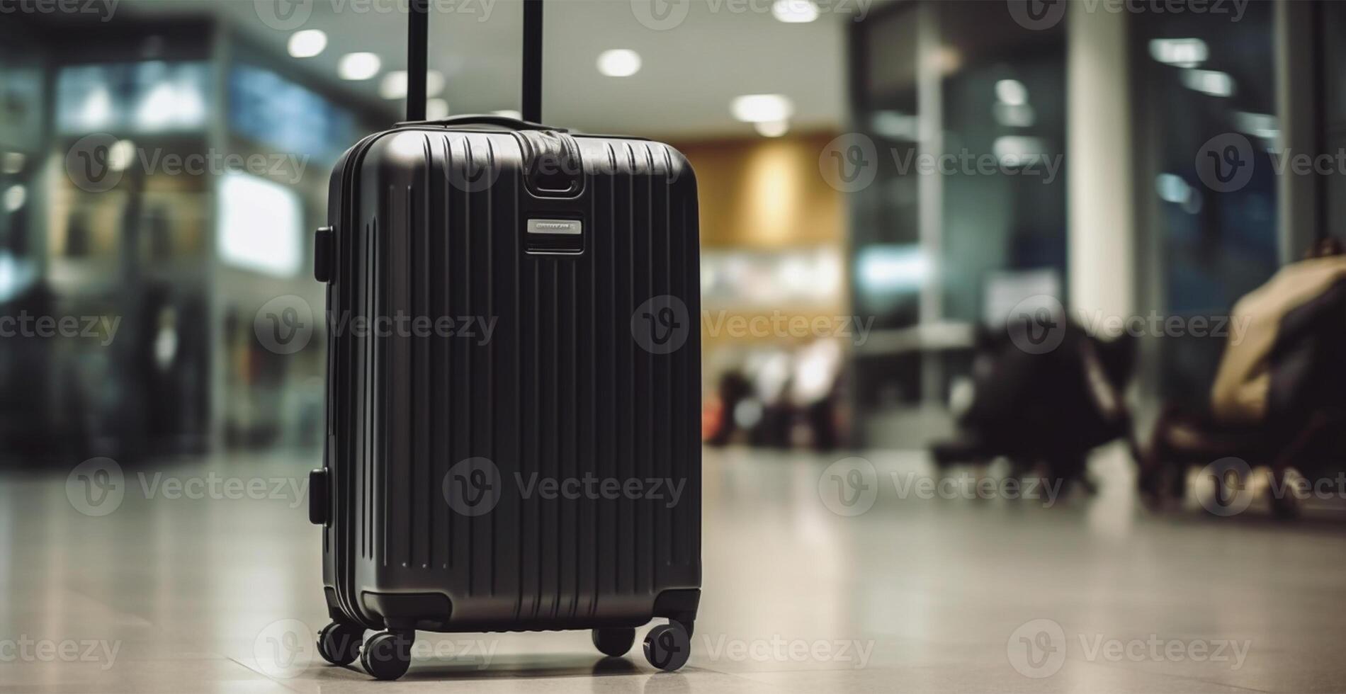 negro maleta, aeropuerto equipaje - ai generado imagen foto