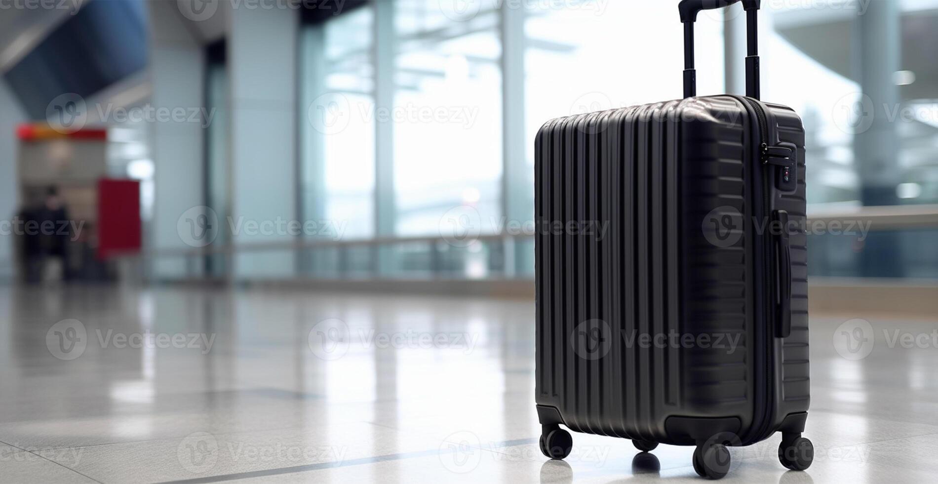 negro maleta, aeropuerto equipaje - ai generado imagen foto