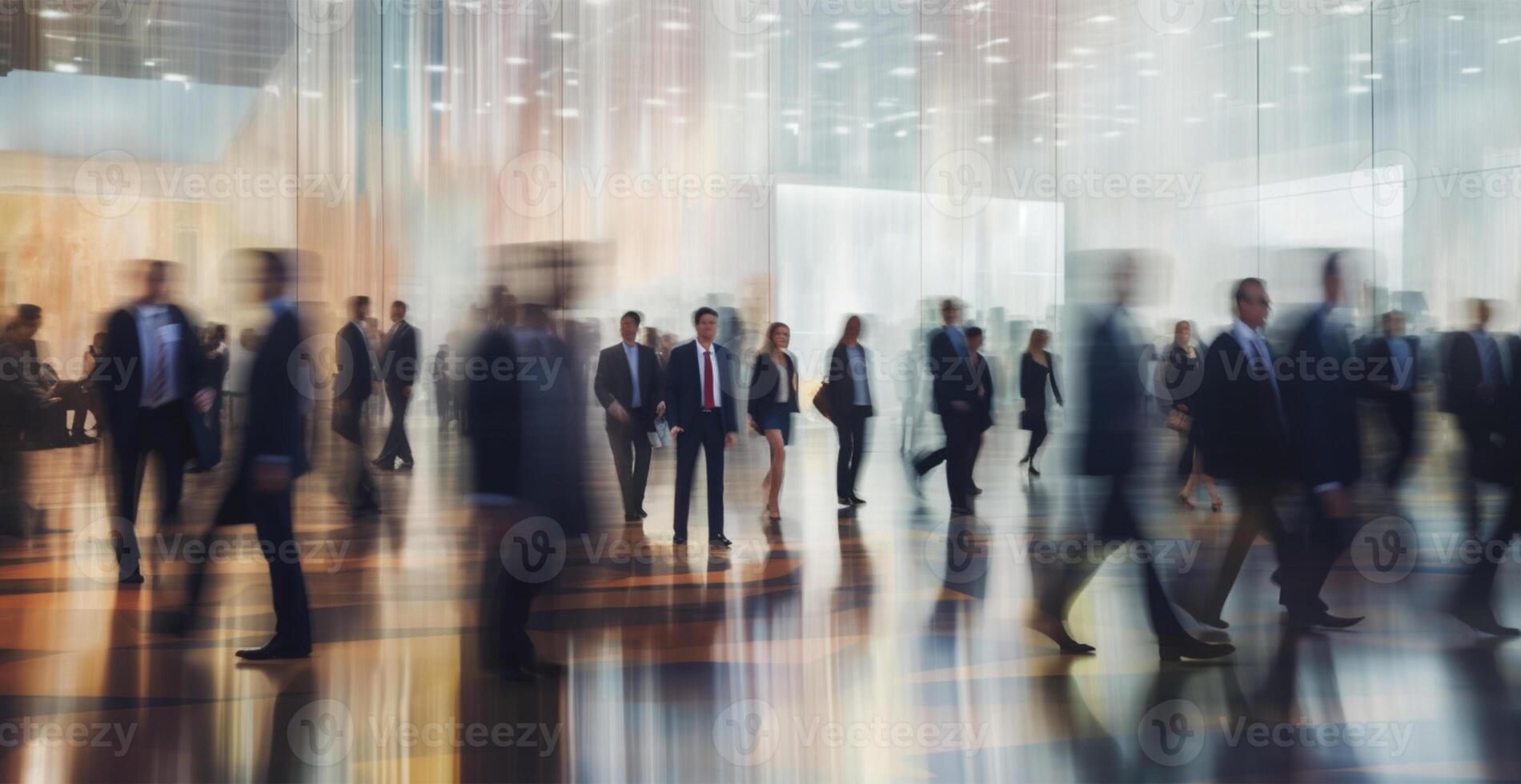 Business center business people, blurred background - image photo