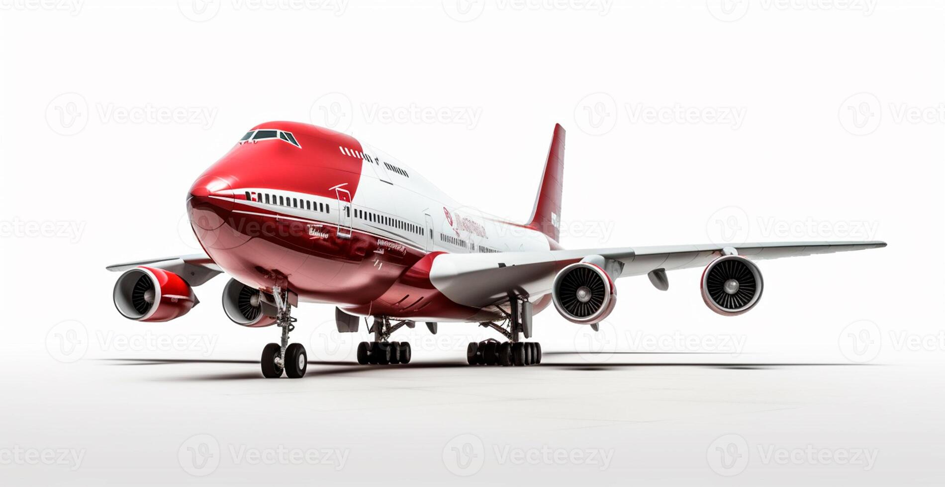 Large passenger plane on a white background. Business trip, vacation, vacation concept - image photo