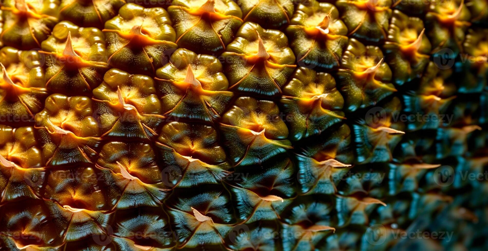 realista piña textura. de cerca piña piel, tropical patrón, Fruta bandera - ai generado imagen foto