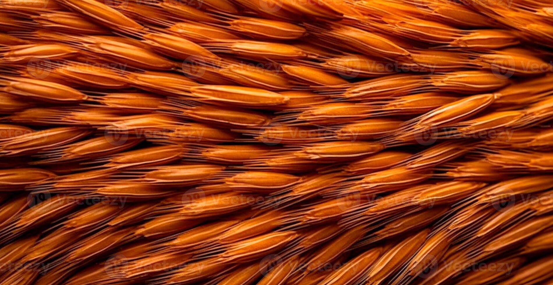 Wheat grains, flour, bakery background - image photo