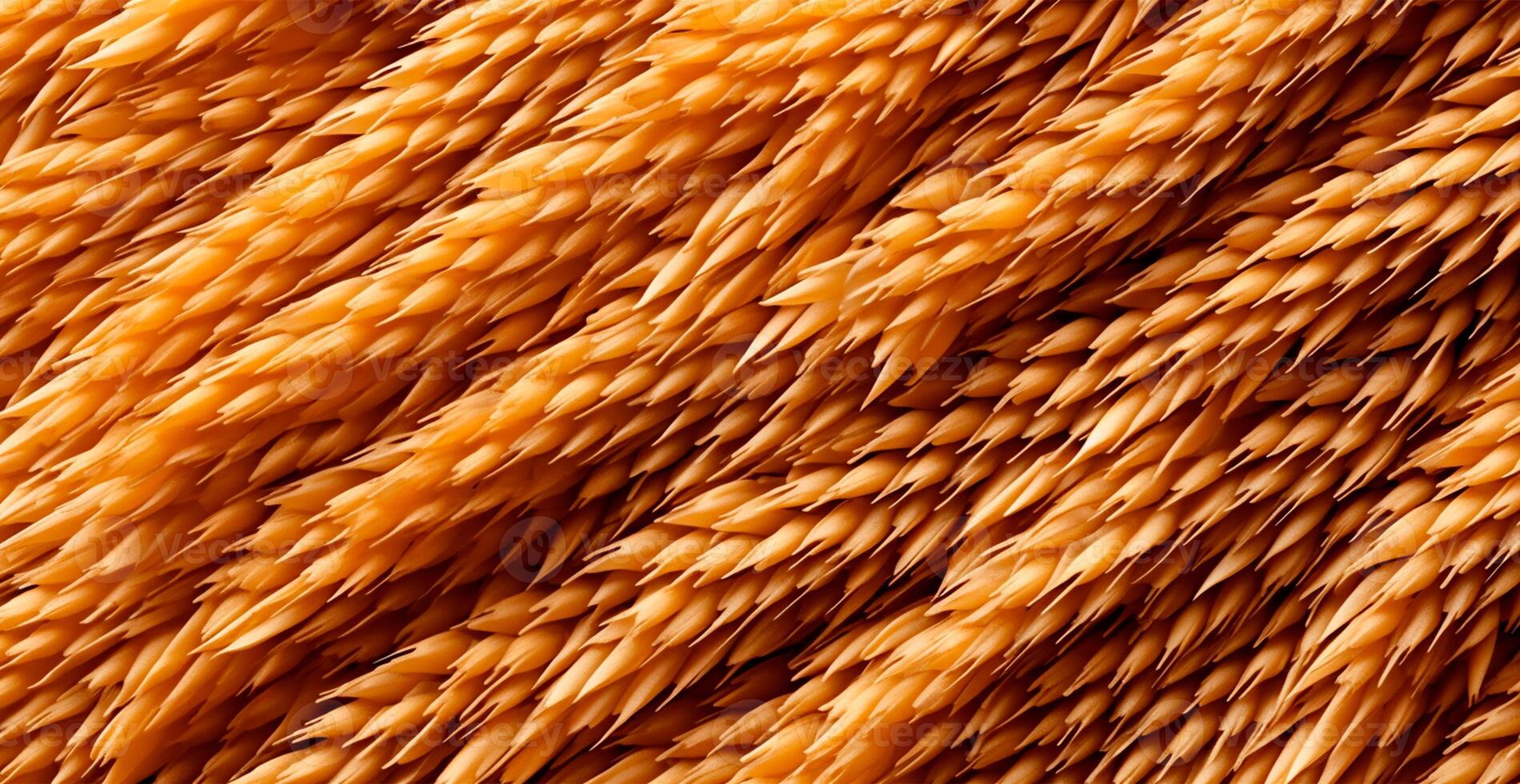 Wheat grains, flour, bakery background - AI generated image photo