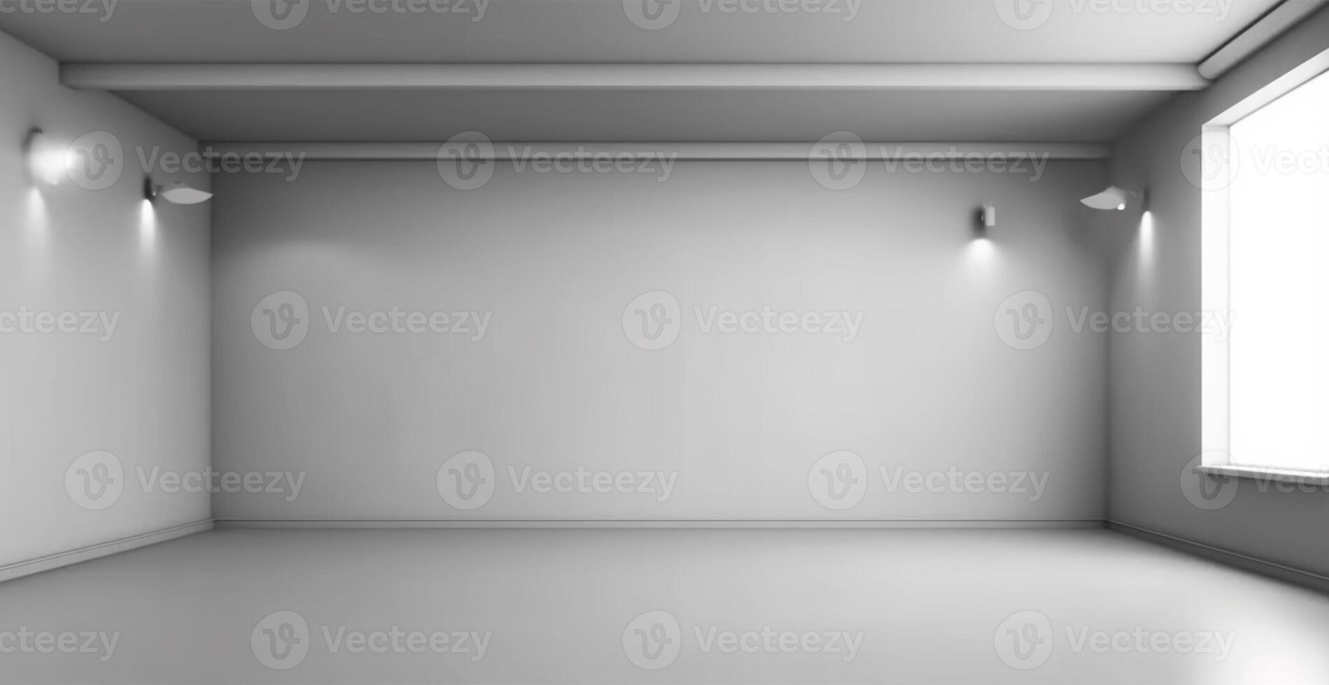 Large spacious photo studio, gray studio for design and advertising - image