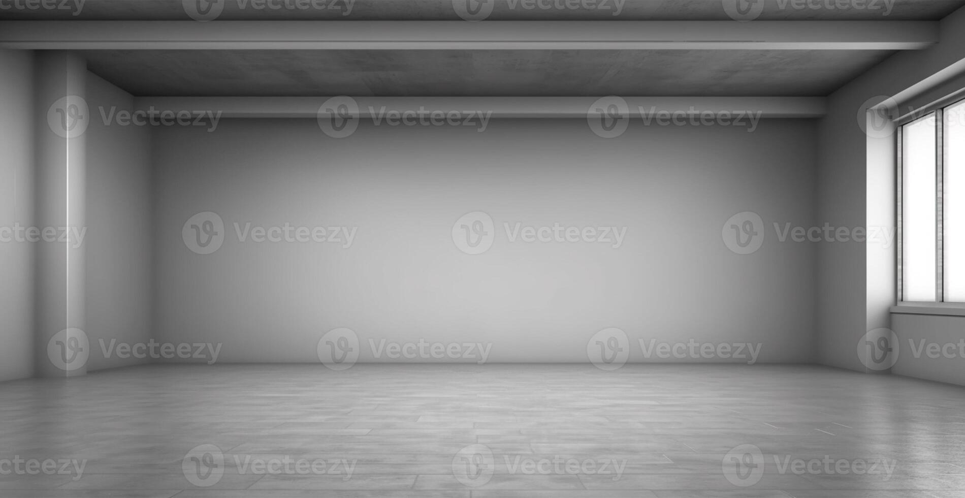 Large spacious photo studio, gray studio for design and advertising - image