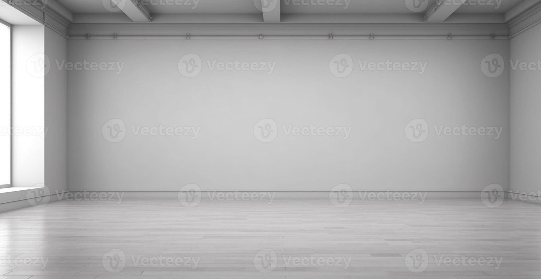 Large spacious photo studio, gray studio for design and advertising - image