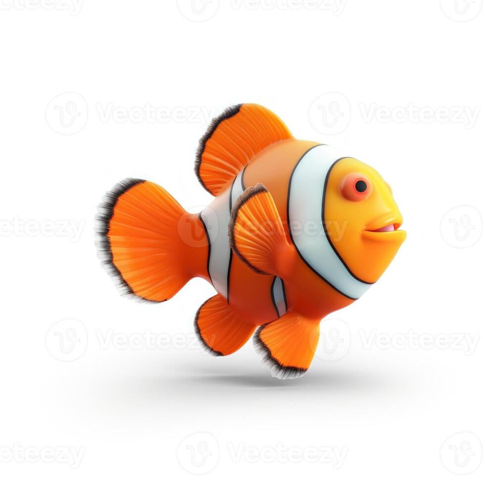 Clownfish isolated. Illustration photo