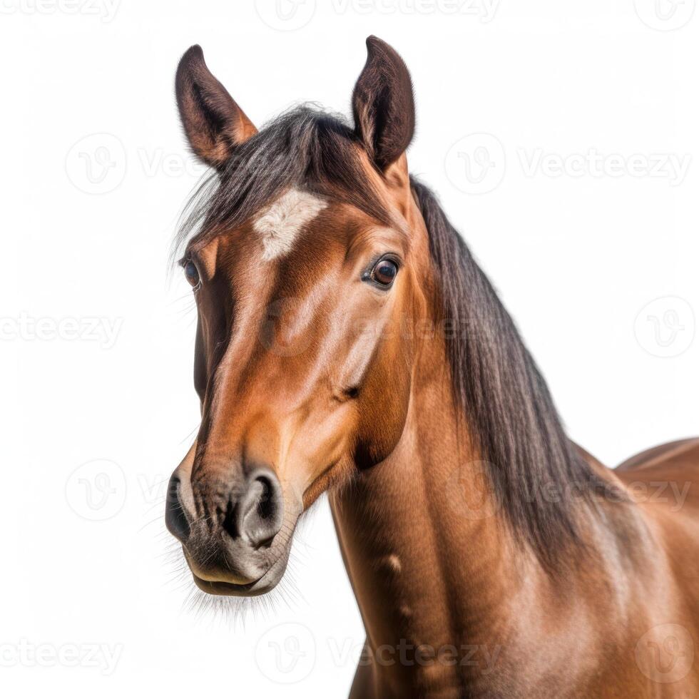 Horse portrait isolated. Illustration photo