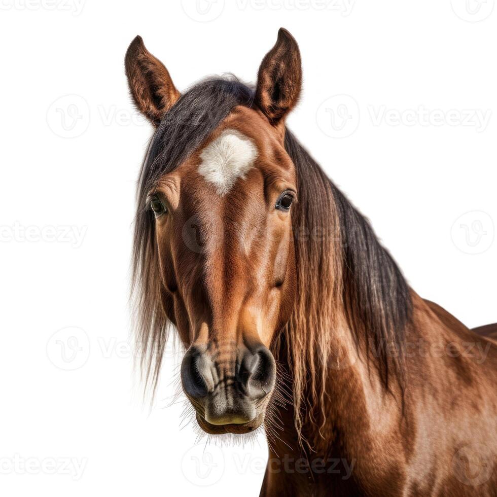 Horse portrait isolated. Illustration photo