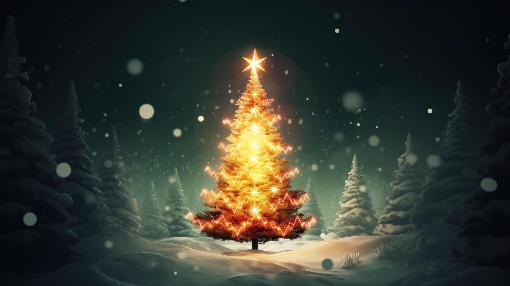 Christmas tree background. Illustration photo