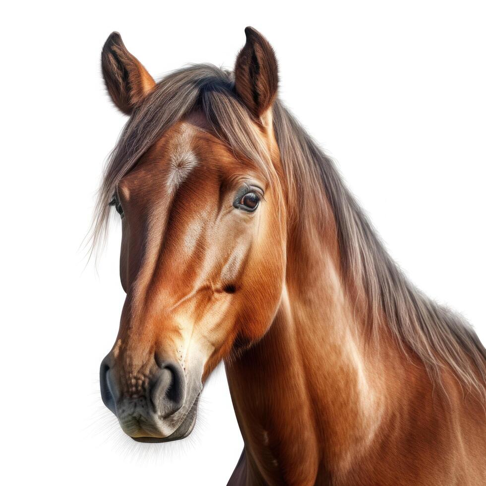 Horse portrait isolated. Illustration photo