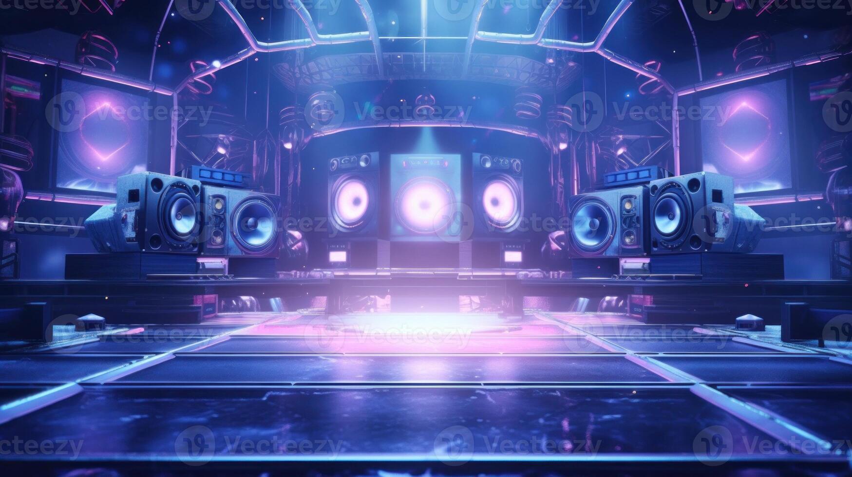 Disco Night Club Neon Background. Illustration photo