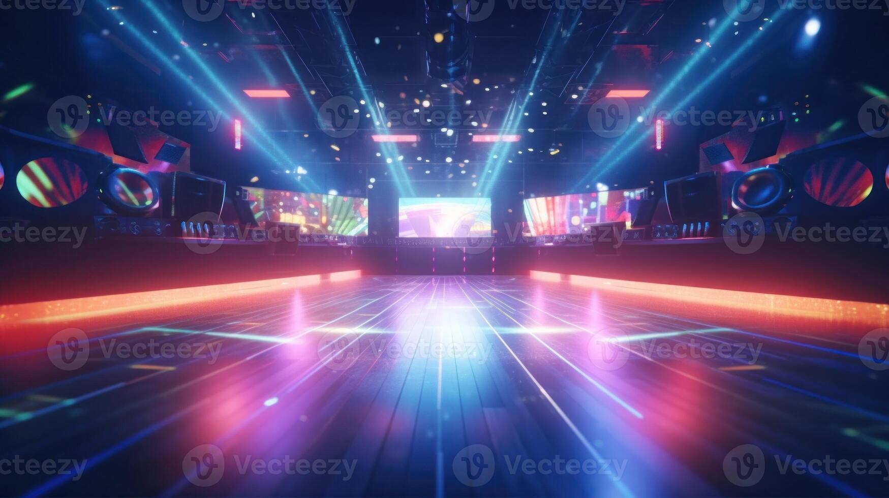 Disco Night Club Neon Background. Illustration photo