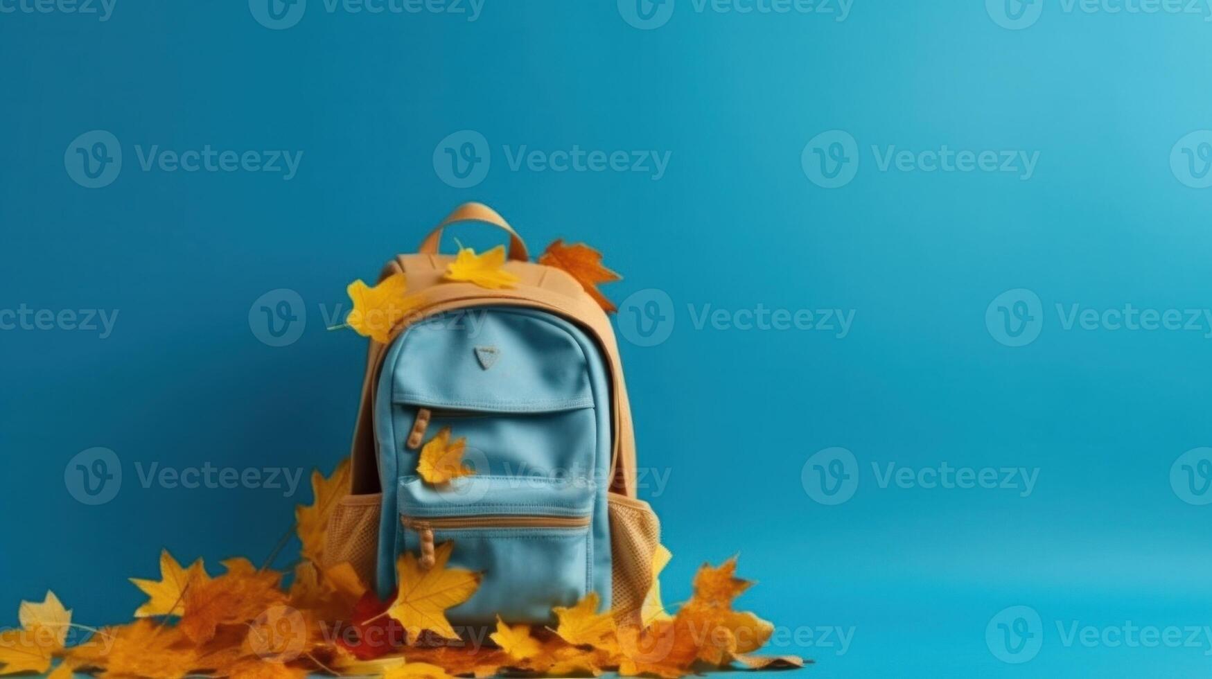 Back to School Background with School Bag. Illustration photo