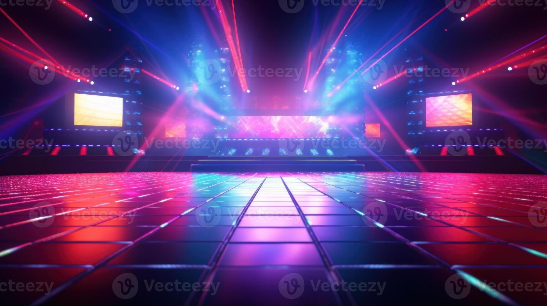 Disco Night Club Neon Background. Illustration photo